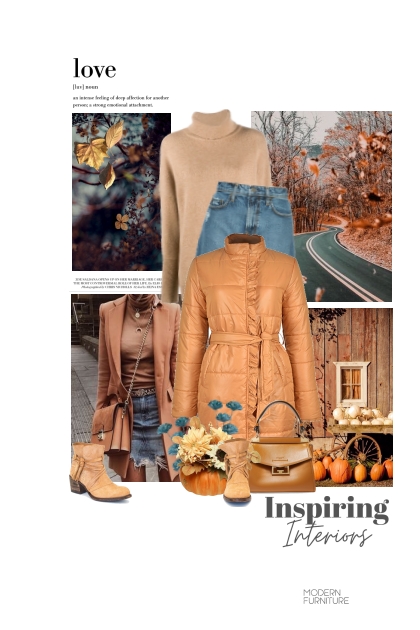 Country Road in Fall - Fashion set