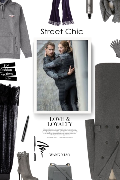 Love - grey and black- Модное сочетание