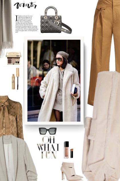 white brown gold - Combinazione di moda