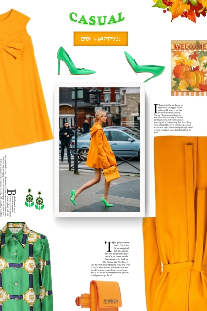 orange and green- Fashion set