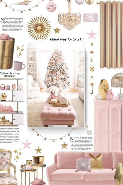 white, gold and pink- Fashion set