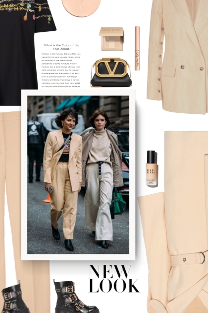  street style - peach and black- Combinazione di moda