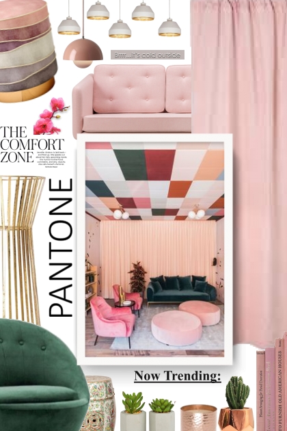 H&M velvet pink curtain - Modna kombinacija