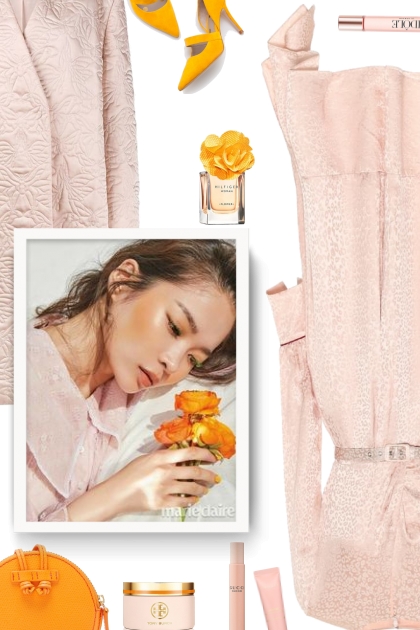 pink and orange- combinação de moda