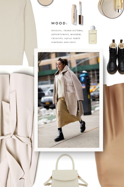 H&M coat- combinação de moda