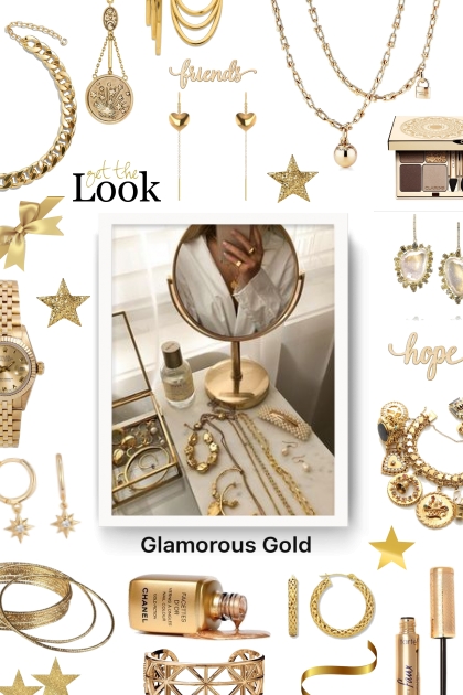 glamorous gold- Fashion set