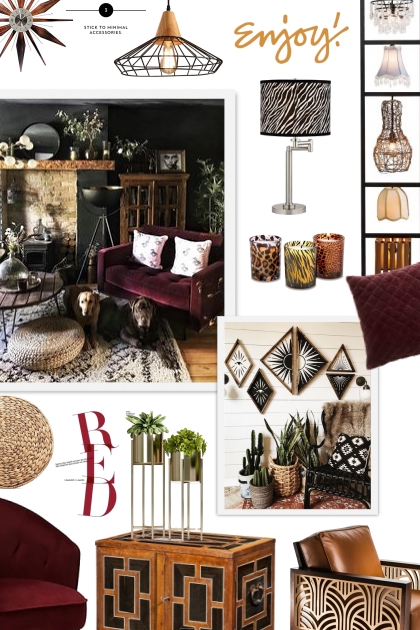 sofa in burgundy - Fashion set