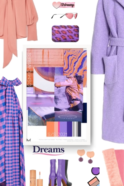 peach and lilac- Модное сочетание