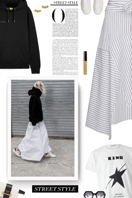  Asymmetrical Midi Skirt - Modekombination