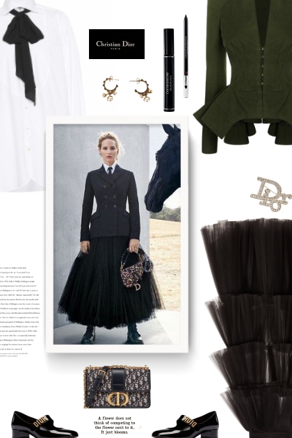 black and white - Dior style- combinação de moda