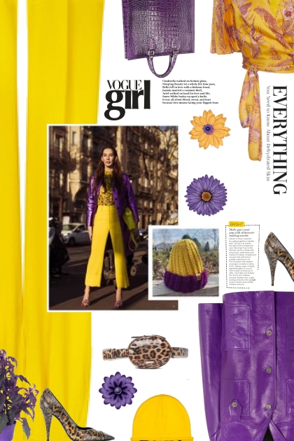 yellow and purple- Модное сочетание