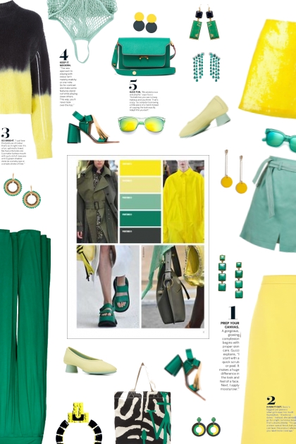 green and yellow 2021- Fashion set
