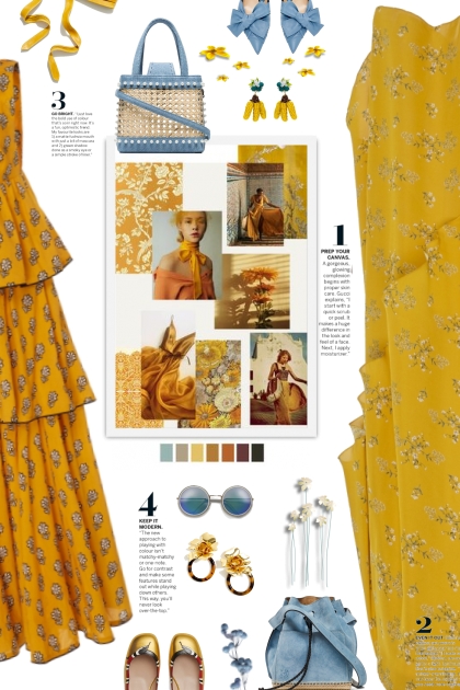 marigold and blue - Combinazione di moda