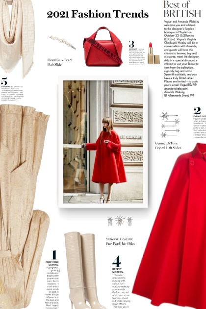 red and beige- Fashion set