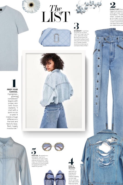  Denim Shirt Blue Women Jeans - Combinaciónde moda