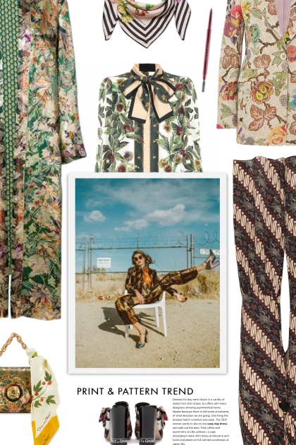 print and pattern trend- combinação de moda