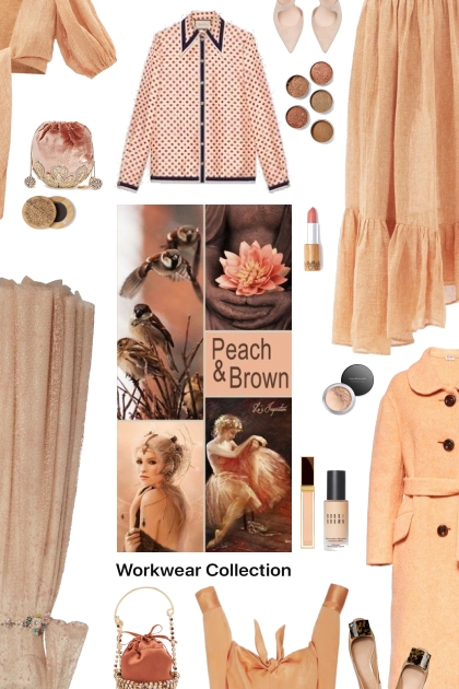 peach brown- Modna kombinacija