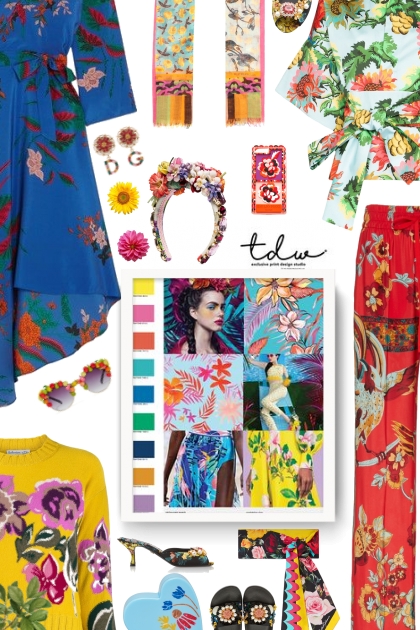 Tropical floral print- Combinaciónde moda