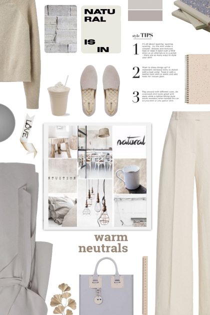 White. Beige. Grey. Love - Fashion set