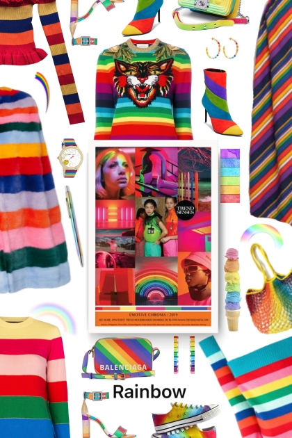 Rainbow style- Combinazione di moda