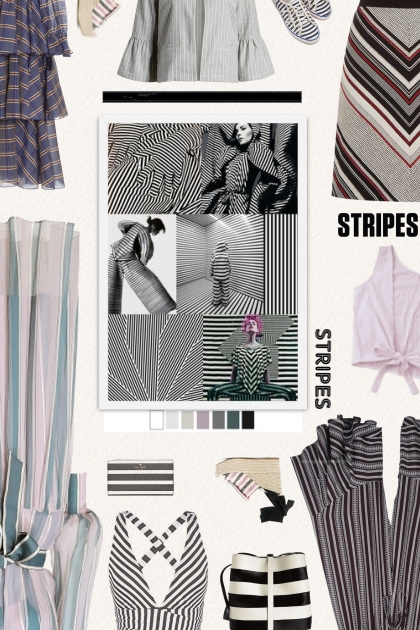 dusty-pink-teal-stripe-flat - Модное сочетание