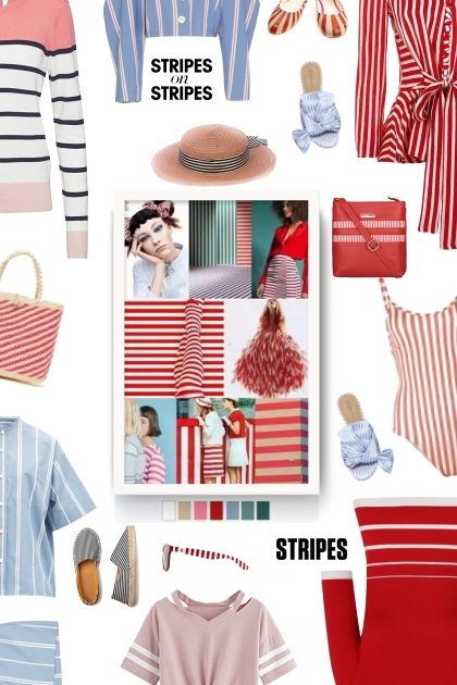 stripes font - combinação de moda