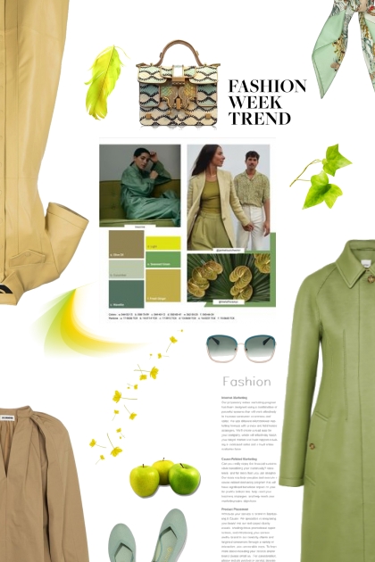BURBERRY Coat in green- Fashion set