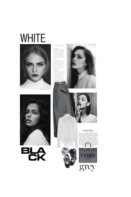 black. white. grey- Fashion set