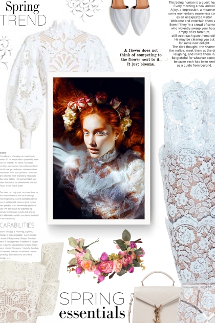  Floral-lace midi dress - Modna kombinacija