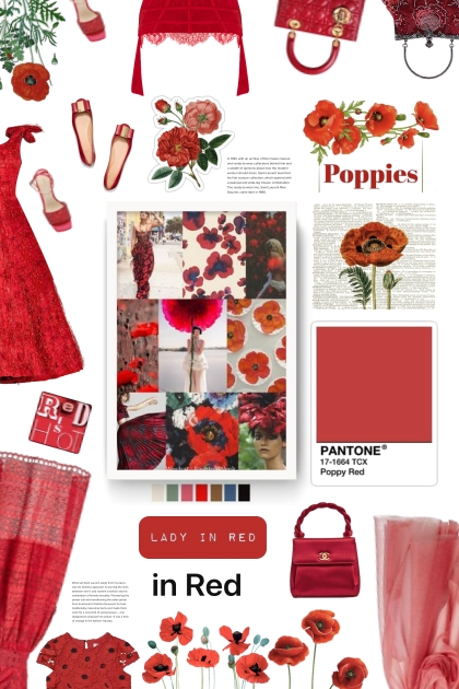 in red 2021- Fashion set