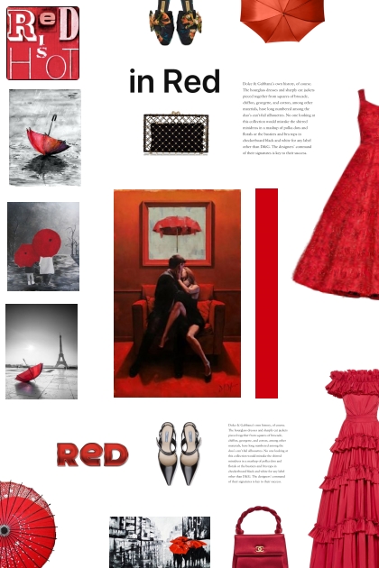 Umbrella Red - Combinazione di moda