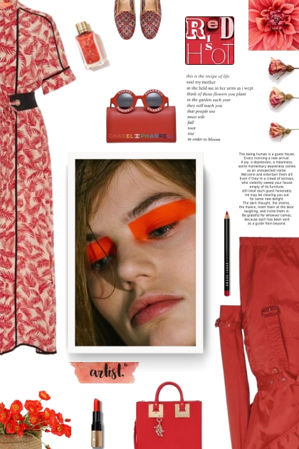 Smarteez red and white dress - Combinaciónde moda
