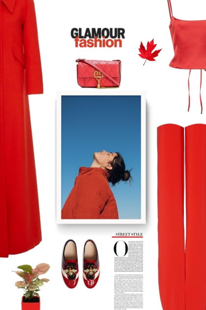 red - GIVENCHY mini Pocket bag- Модное сочетание