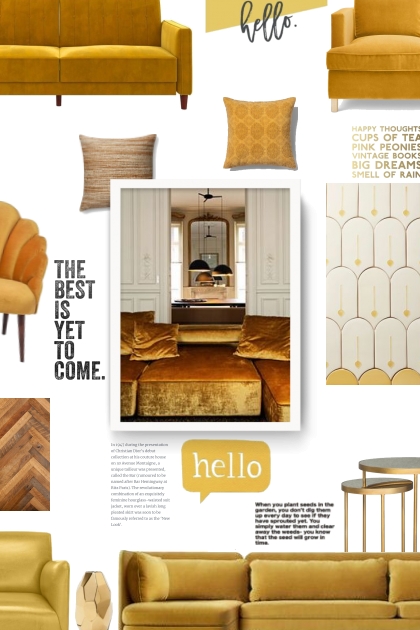  mustard yellow shell chair - Combinazione di moda