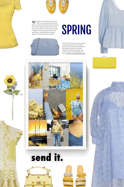 yellow/blue- Combinazione di moda