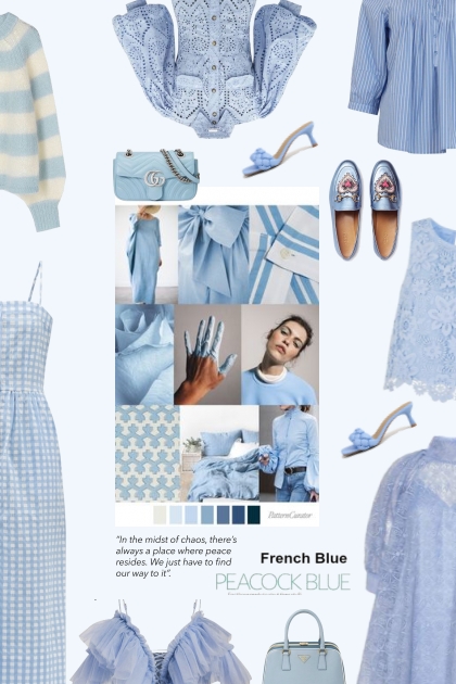 french blue- Combinazione di moda