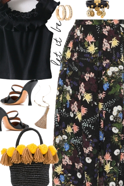 Black with Florals