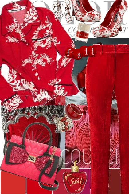 Red for Autumn- Fashion set