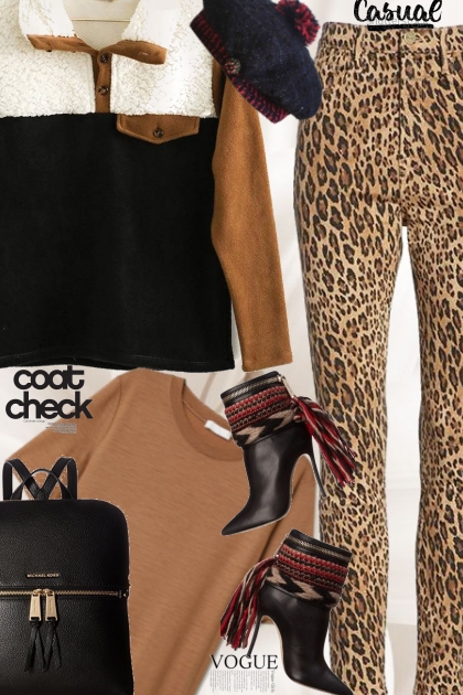 Leopard Print Jeans- Combinazione di moda