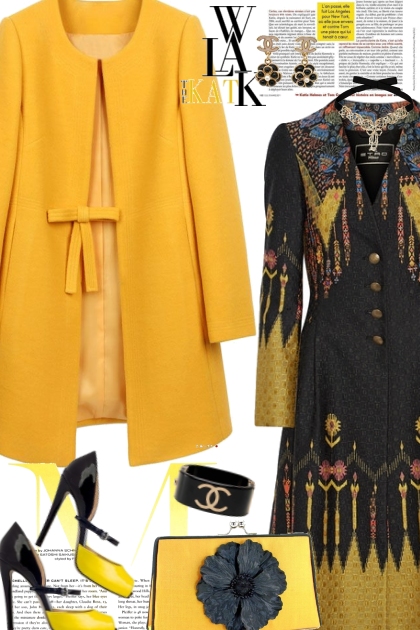 Mustard Colored Coat- Fashion set
