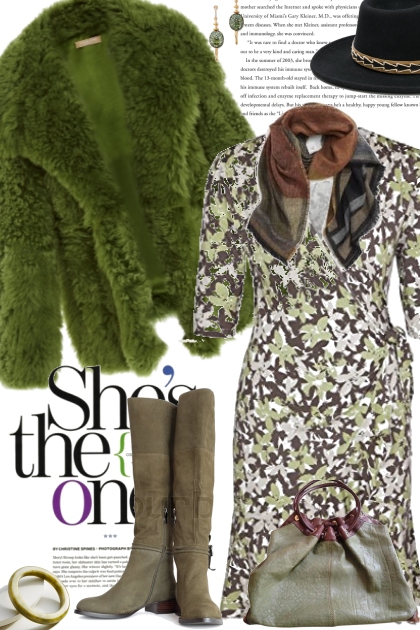 Kelly Green Coat- Модное сочетание