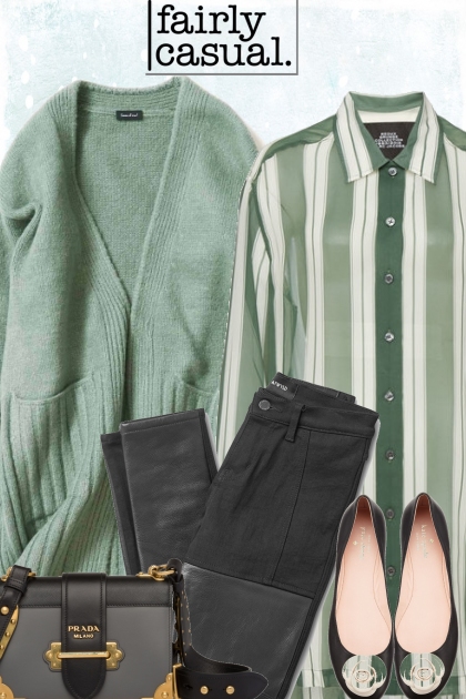 Green Cardigan- Combinaciónde moda
