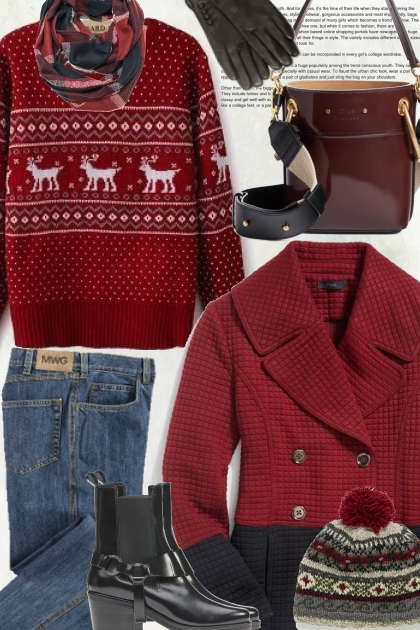 Reindeer Sweater- Combinazione di moda