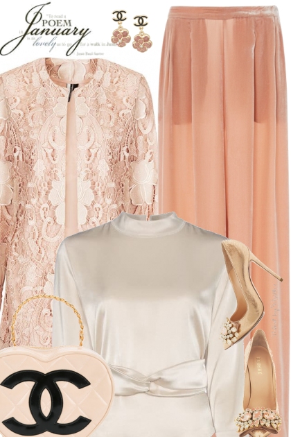 Peach Lace- Fashion set