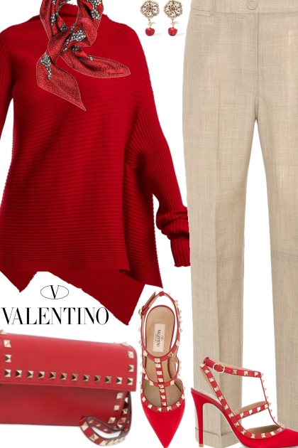 Valentino Scarf- Combinazione di moda