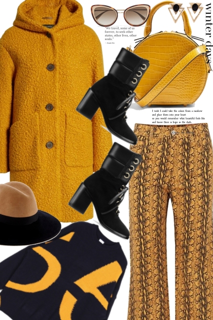 Mustard and Black- Combinaciónde moda