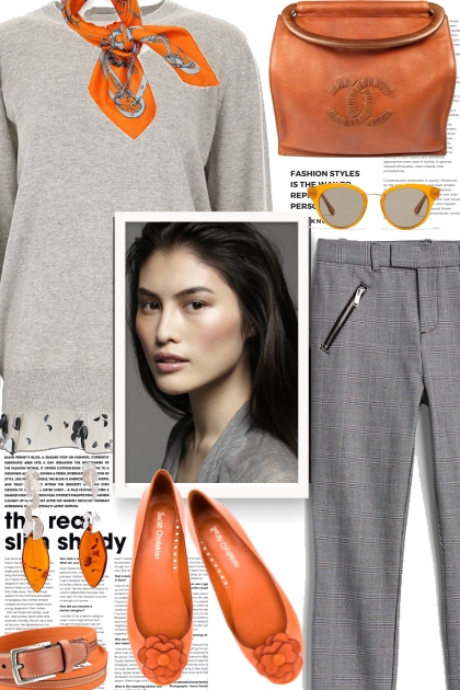 Orange Chanel Bag- Combinazione di moda