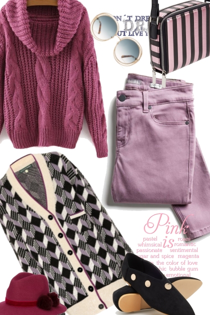  Pink and Black Bag- Modna kombinacija