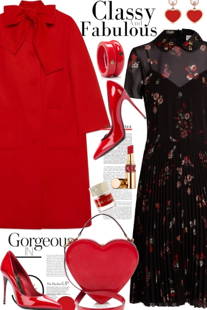 Gorgeous Red Coat- Combinaciónde moda
