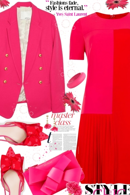 Hot Pink and Red- Modna kombinacija